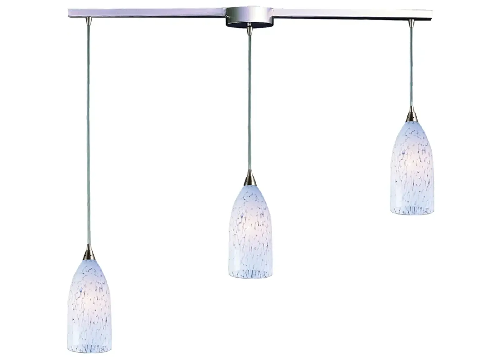 Verona 3 Light slim Linear White Mini Pendant