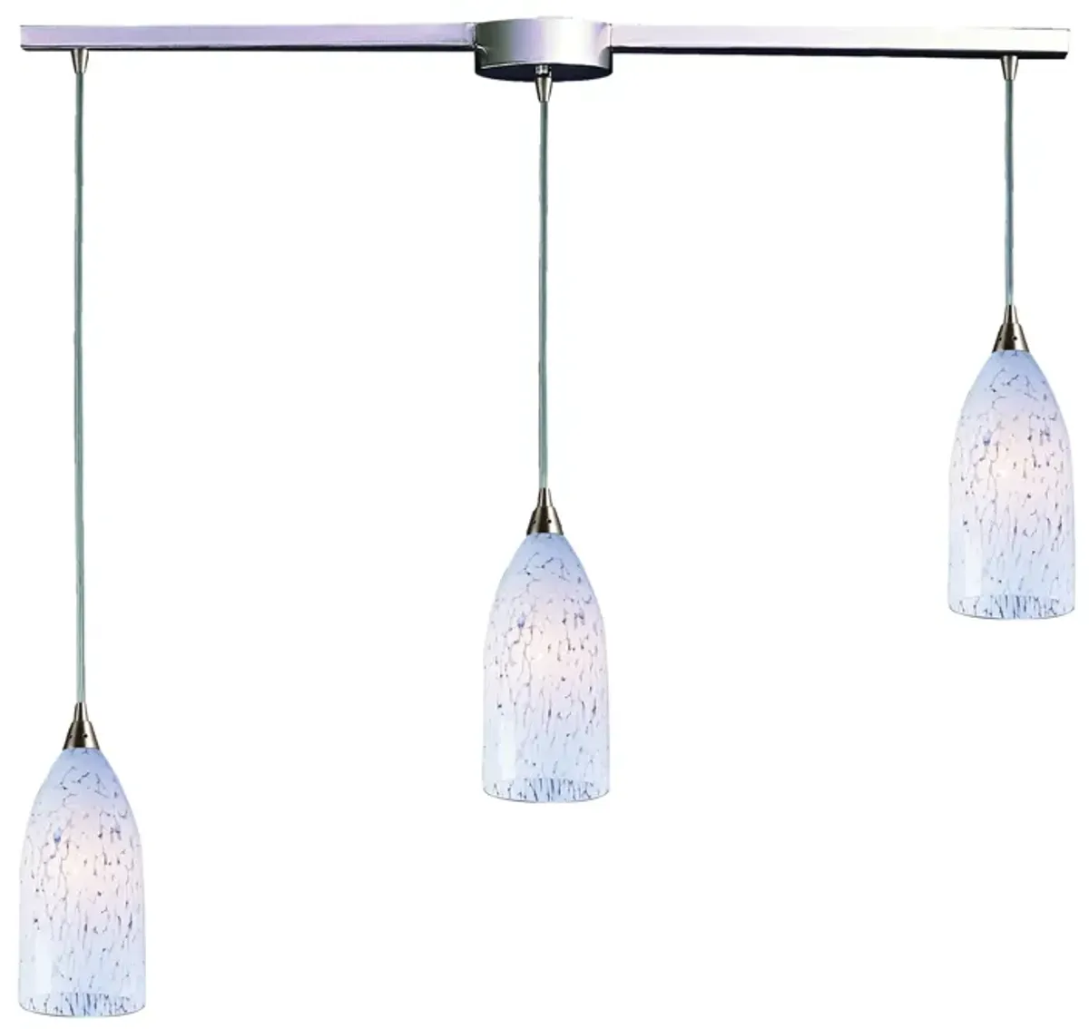 Verona 3 Light slim Linear White Mini Pendant