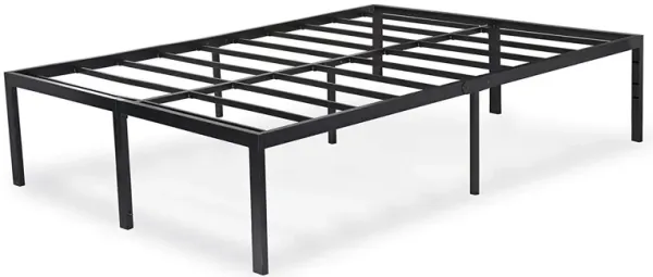 Hivvago King 18-inch High Rise Heavy Duty Black Metal Platform Bed Frame