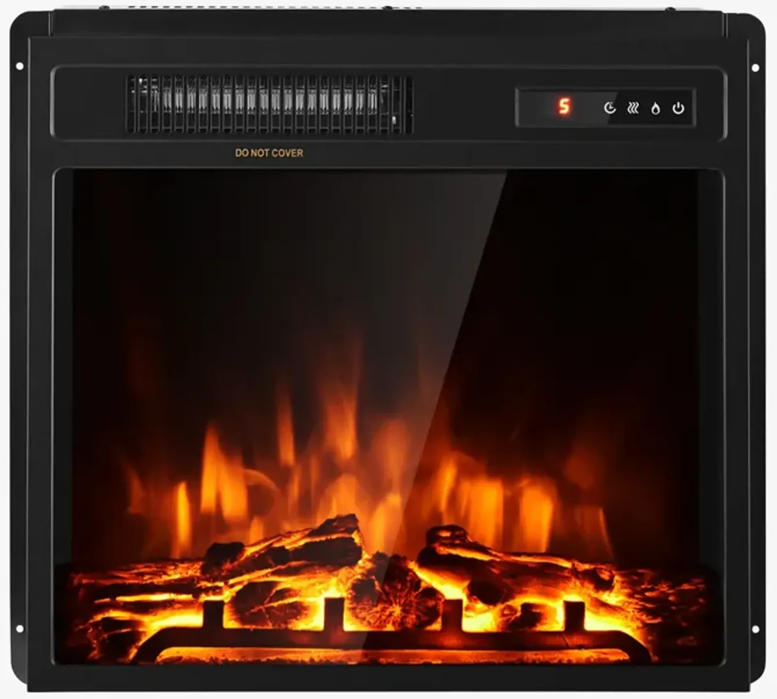 18 Inch 1500W Electric Fireplace Freestanding and Recessed Heater