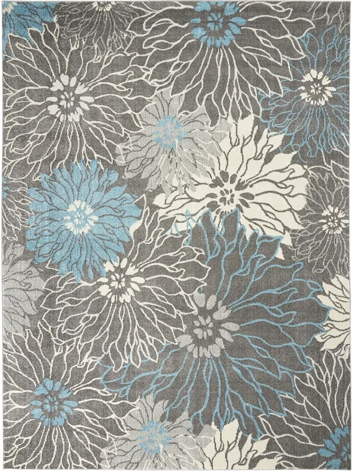 Passion PSN17 Chracoal/Blue 9' x 12' Rug