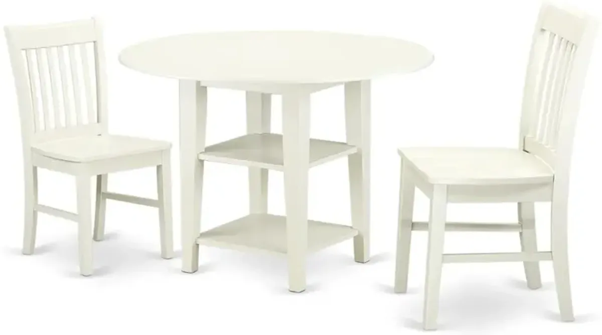 Dining Room Set Linen White, SUNO3-LWH-W