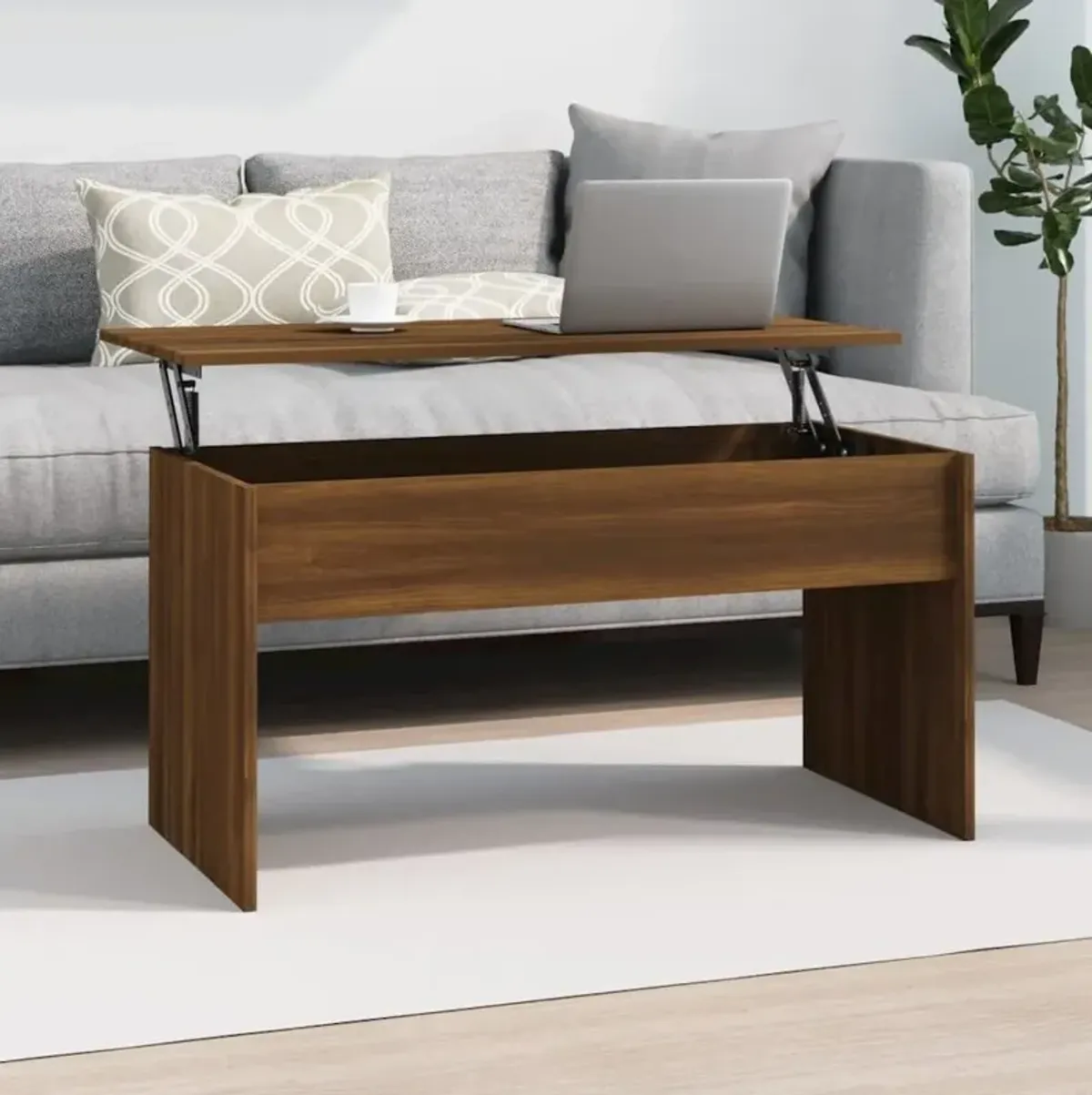 Coffee Table Brown Oak 40.2"x19.9"x20.7" Engineered Wood