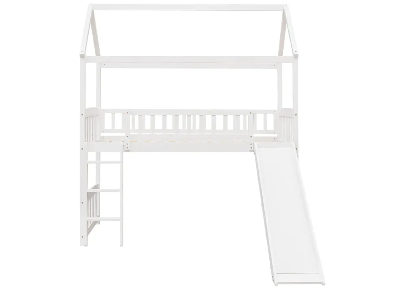 Merax House Bed Loft Bed with Slide