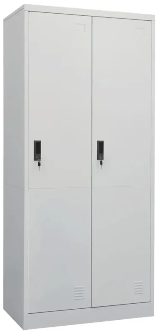 vidaXL Wardrobe Light Gray 31.5"x19.7"x70.9" Steel