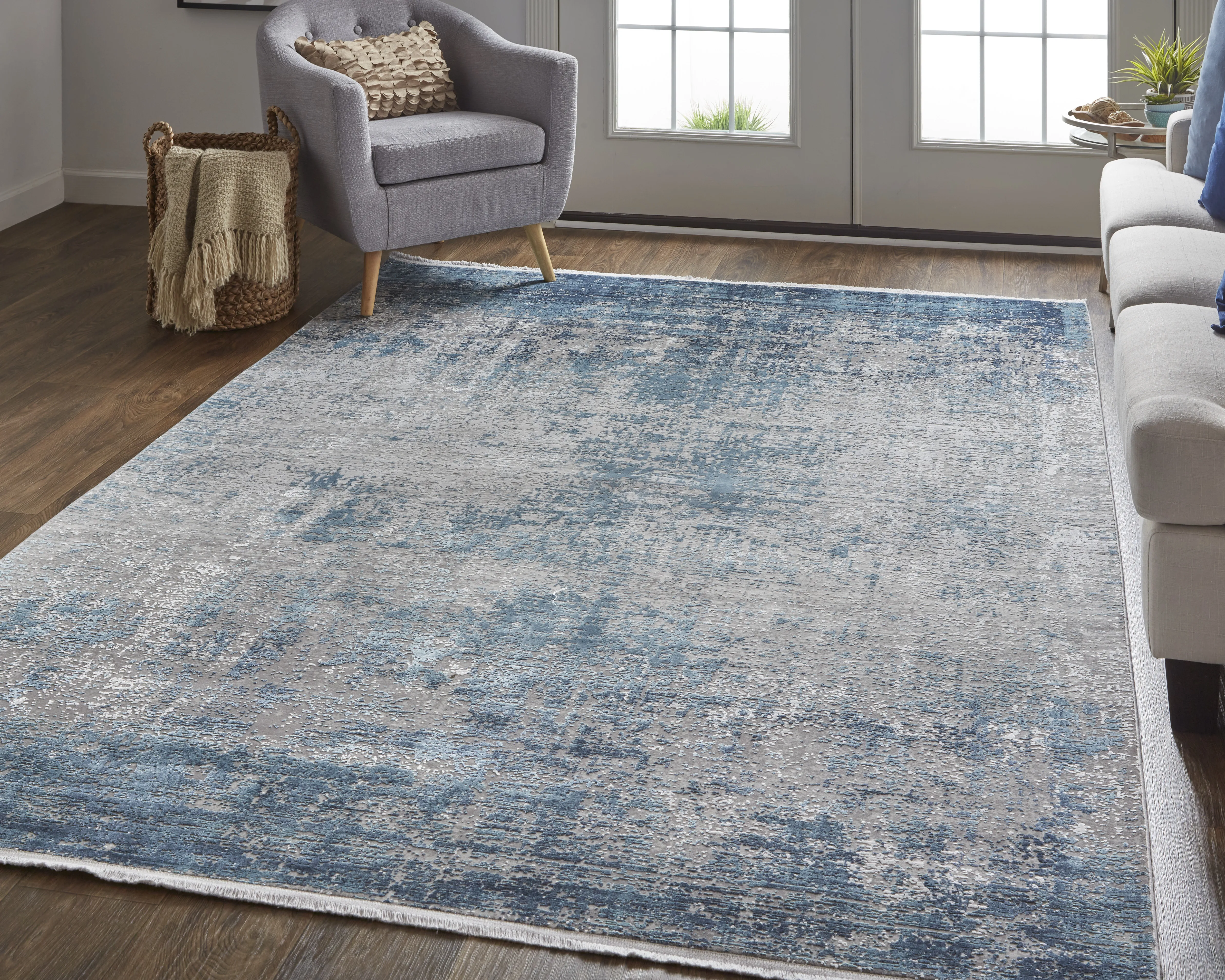 Cadiz 39FWF Blue/Gray/Silver 3'1" x 5' Rug