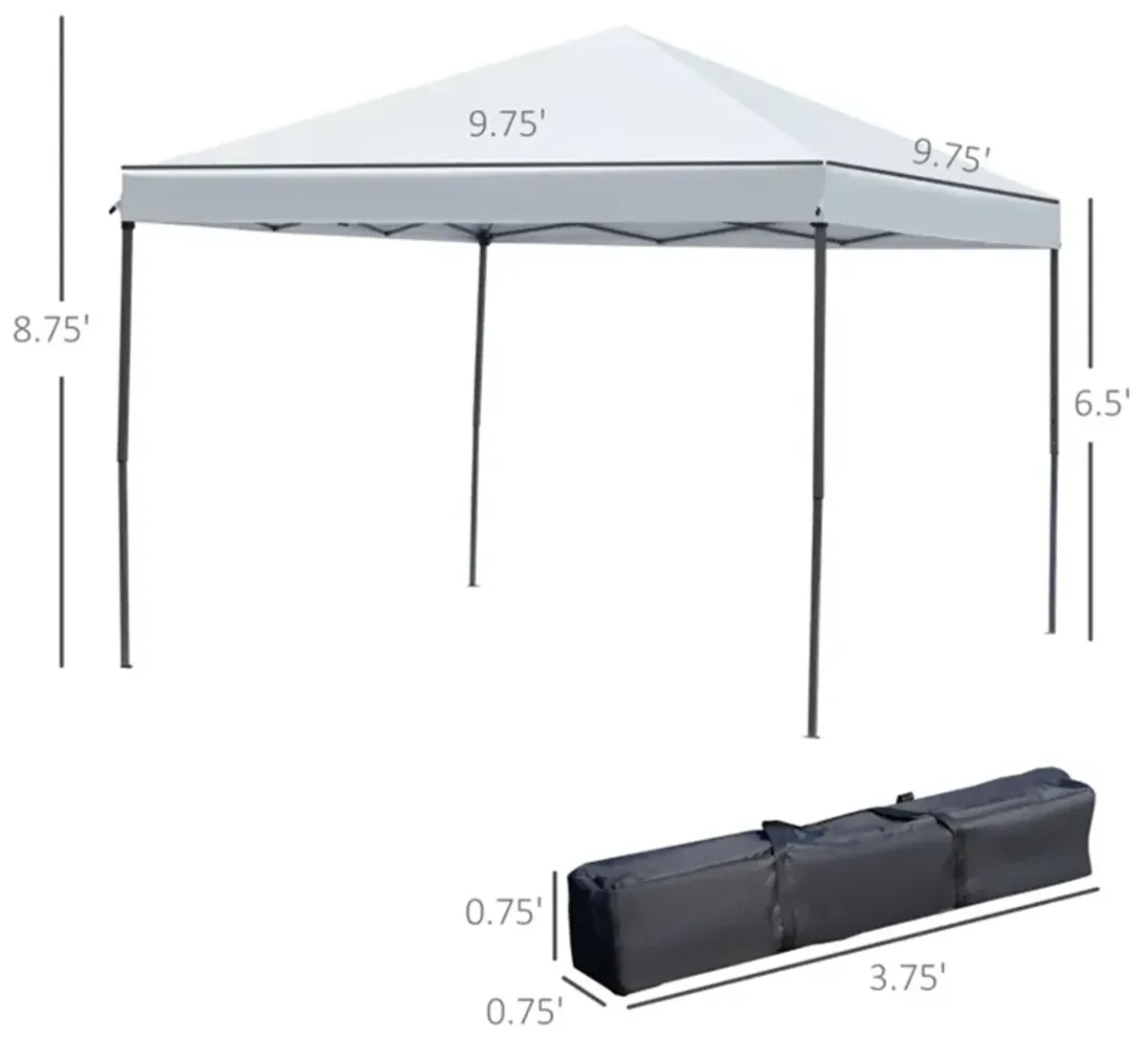 Portable Pop Up Party Tent for Backyard Weddings and Markets