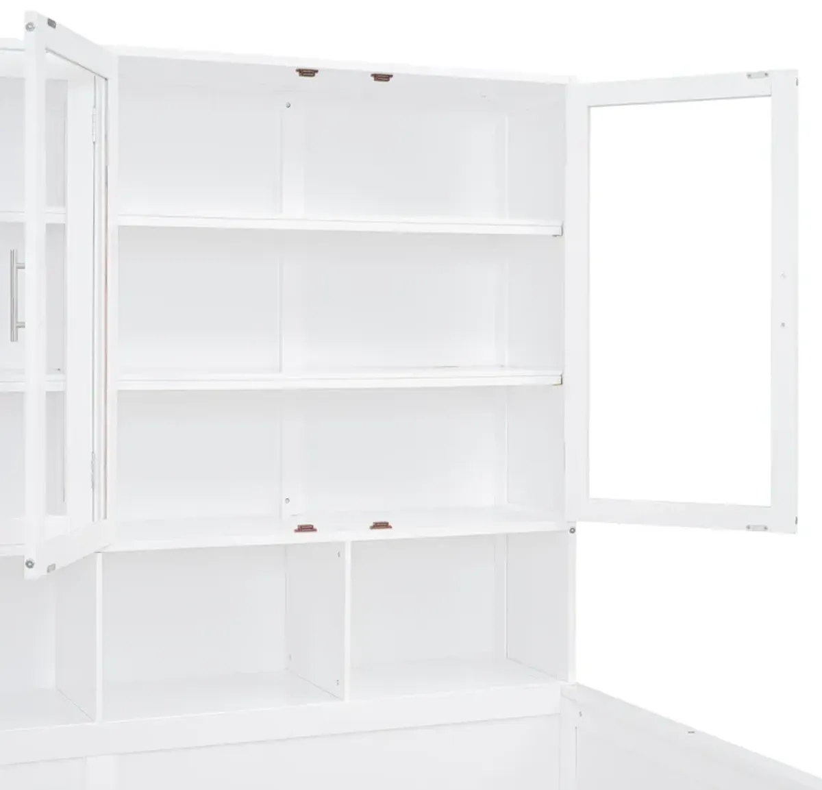 Merax Daybed Bed with Storage Cabinets and LED Lighting