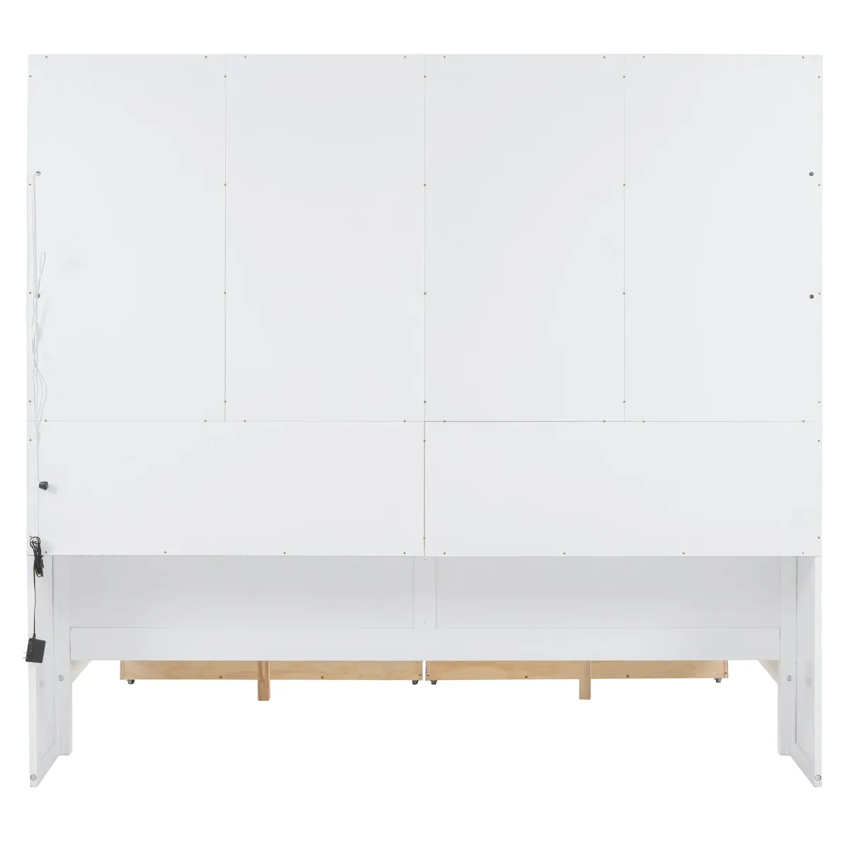 Merax Daybed Bed with Storage Cabinets and LED Lighting