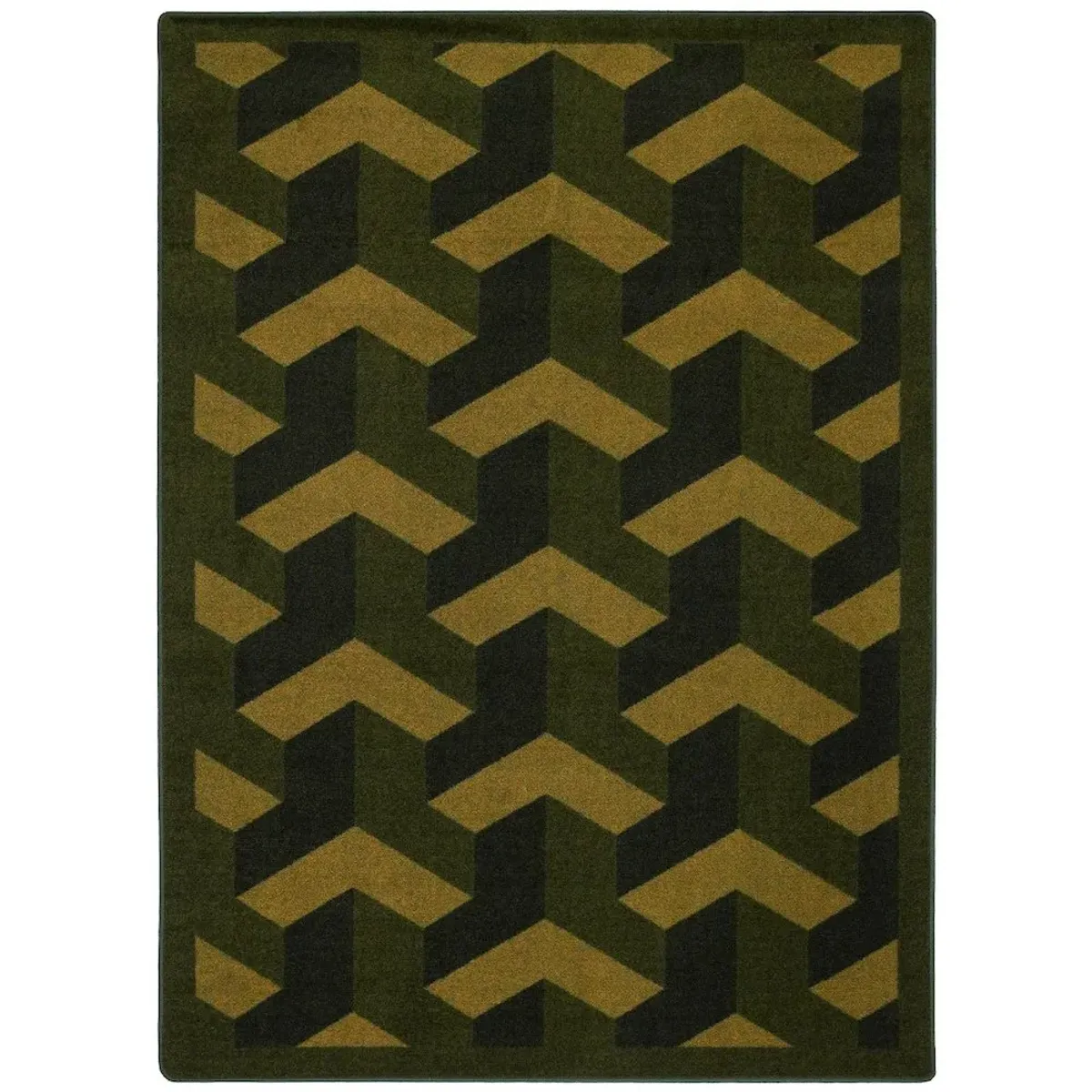 Joy Carpets Kaleidoscope Rooftop 10'9 x 13'2 Area Rug in Color Beige