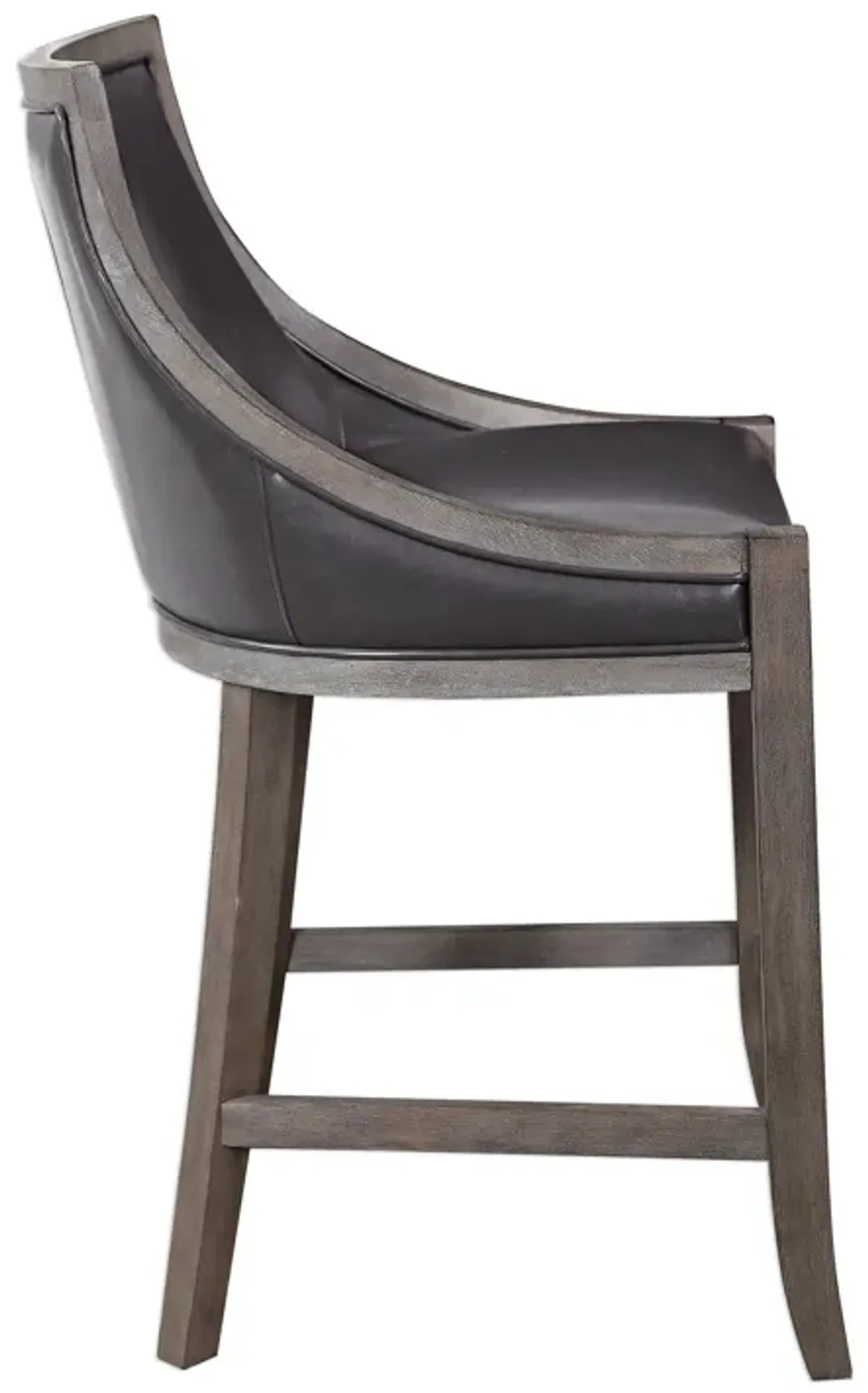 Uttermost Elowen Leather Counter Stool