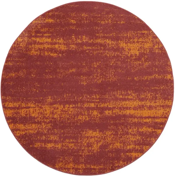 Nourison Essentials NRE03 Red 6' x Round Rug