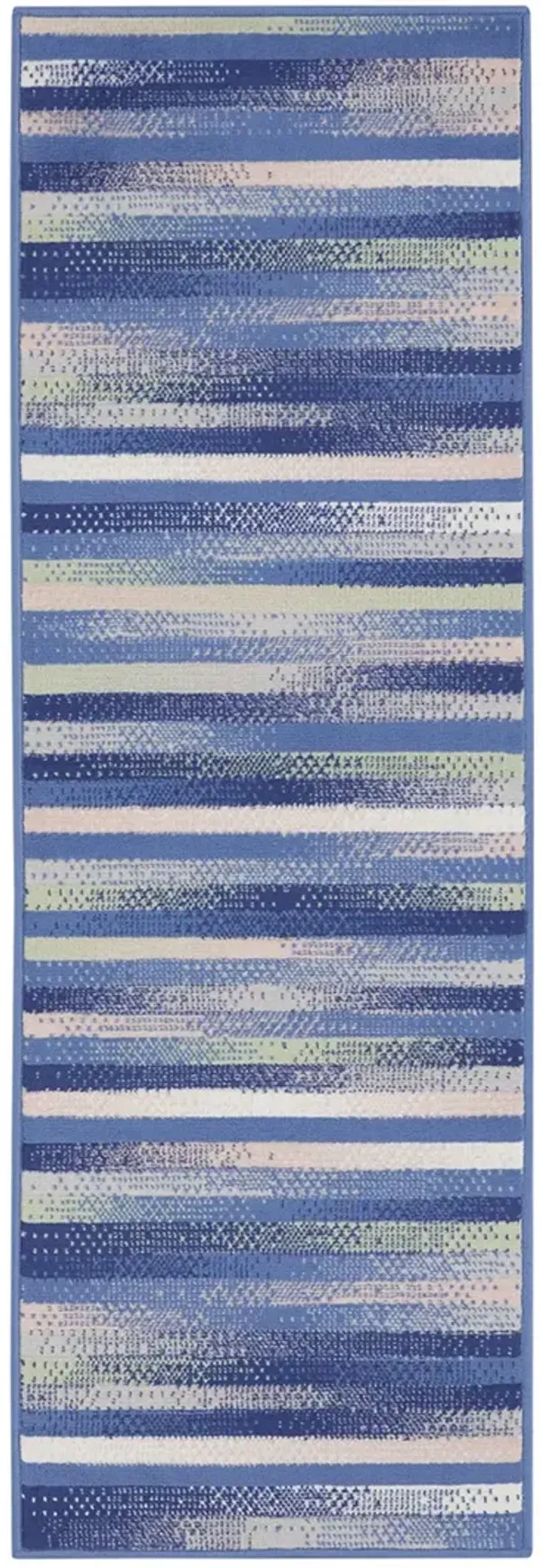 Whimsicle WHS12 Turquoise/Multicolor 2' x 6' Rug