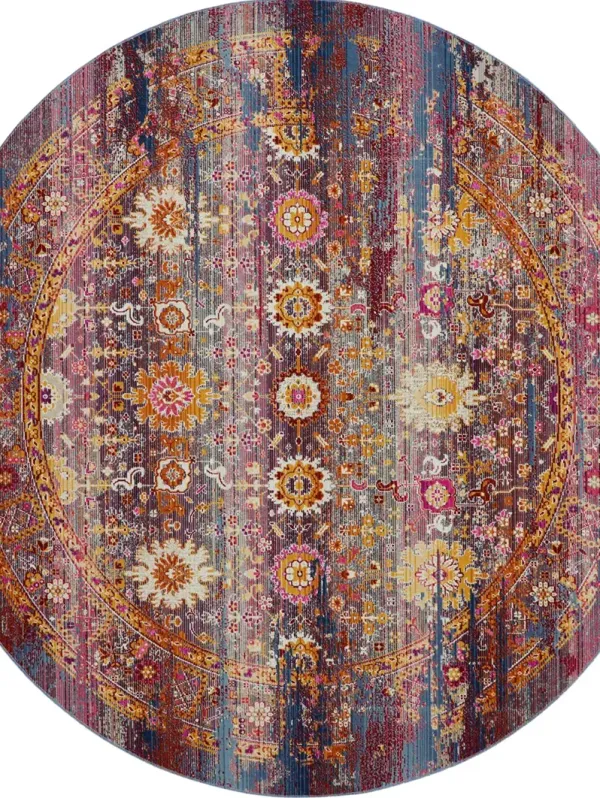 Vintage Kashan VKA03 Red/Multicolor 4'6" x 6'6" Rug
