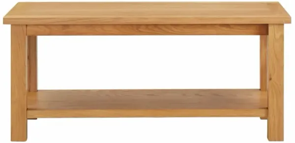 vidaXL Coffee Table 43.3"x21.7"x15.7" Solid Oak Wood
