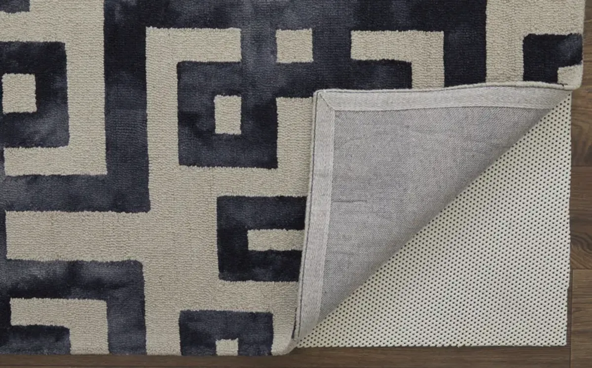 Lorrain 8568F Ivory/Black 3'6" x 5'6" Rug