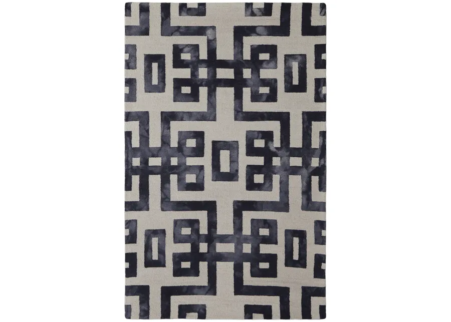 Lorrain 8568F Ivory/Black 3'6" x 5'6" Rug