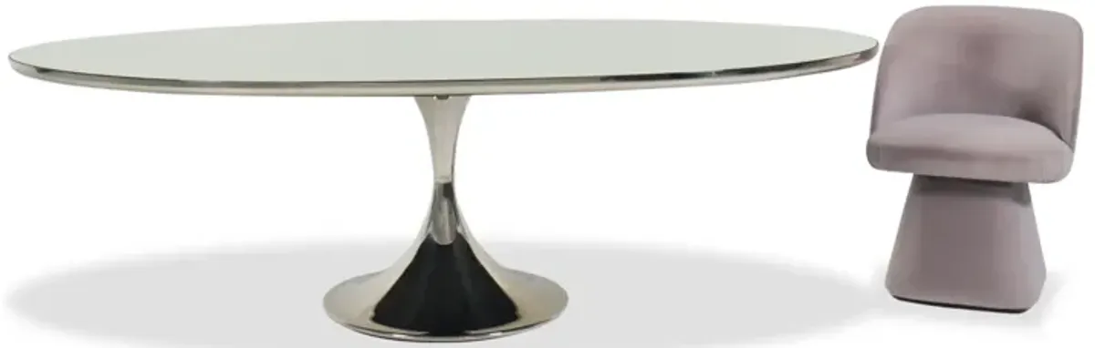 Semper 96" Oval Pedestal Table