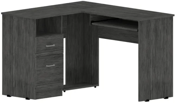 Streamdale Glendale 2-Drawer 1-Shelf L-Shaped Computer Desk Smokey Oak