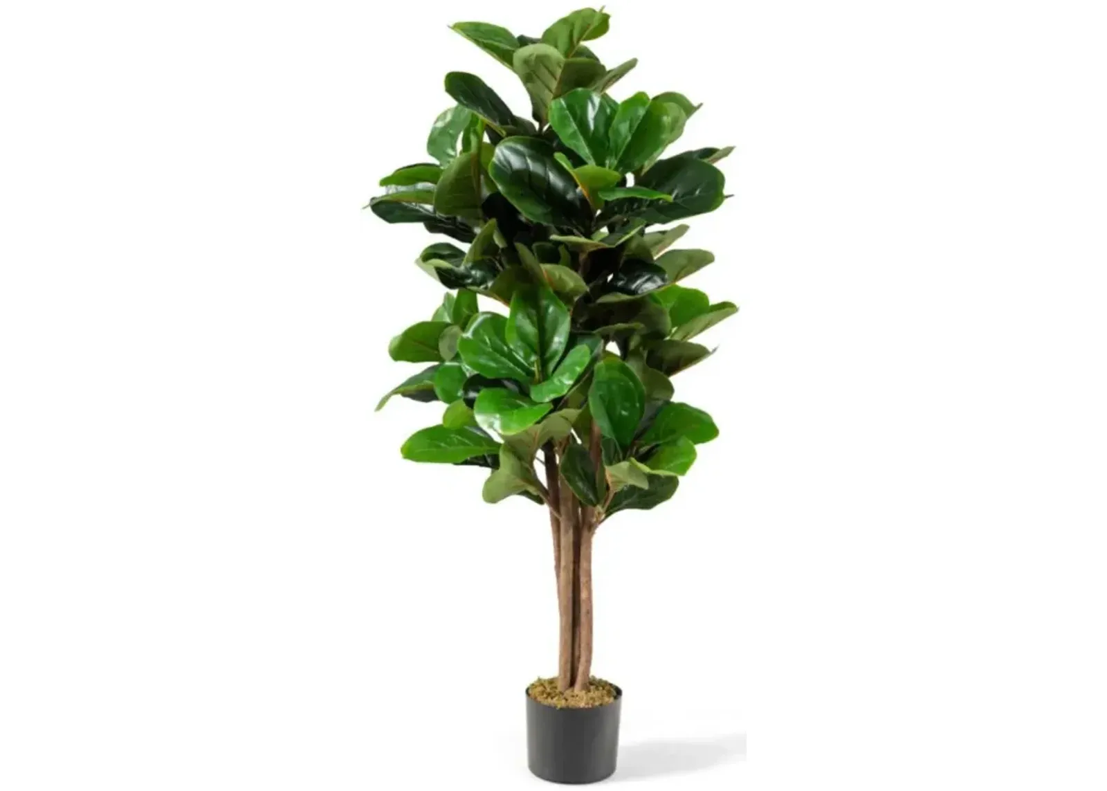 Hivvago 4 Feet Artificial Fiddle Leaf Fig Tree Decorative Planter