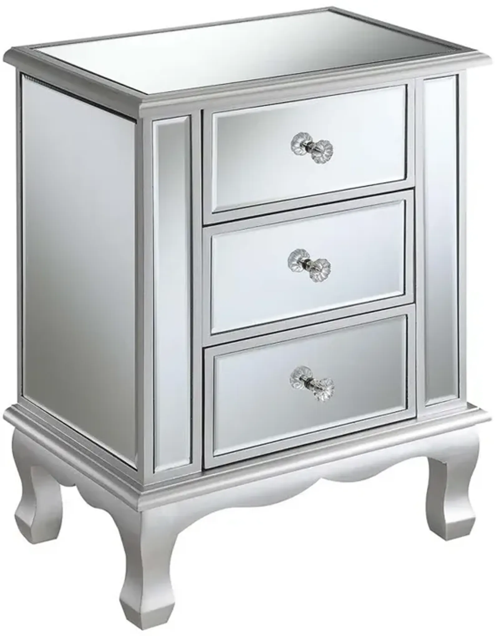 Convience Concept, Inc. Gold Coast Vineyard 3 Drawer Mirrored End Table