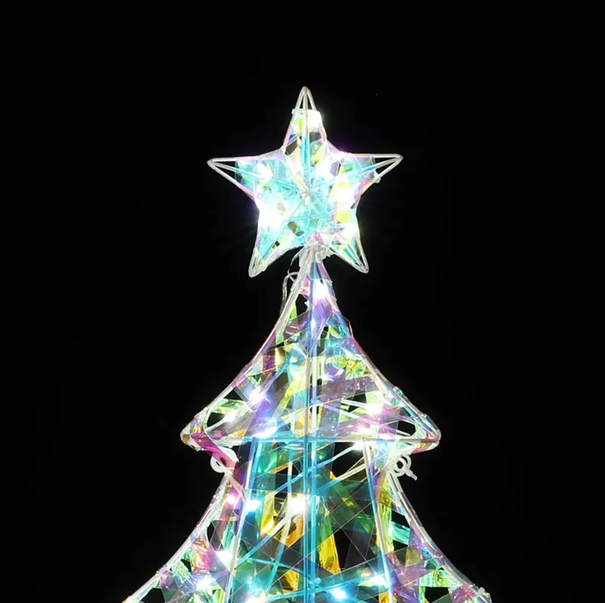 LuxenHome Lighted Christmas Tree Indoor and Outdoor Holiday Decoration