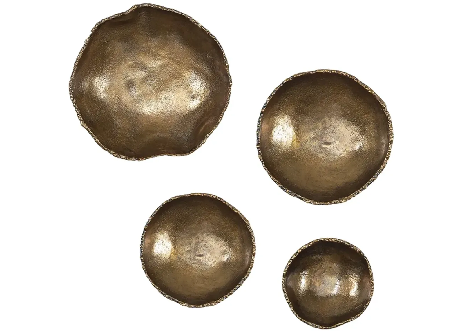 Lucky Coins Brass Bowls S/4