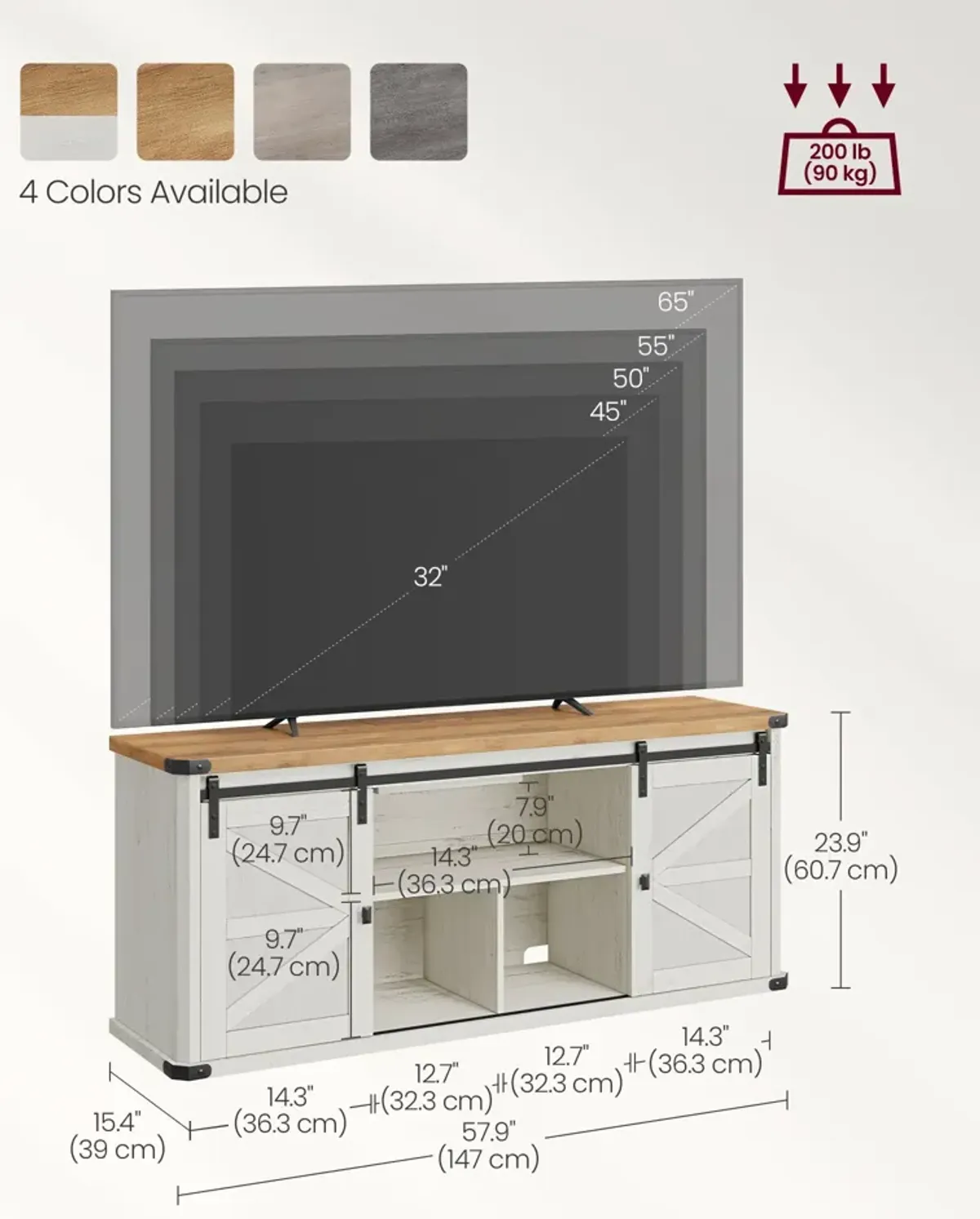 TV Stand for TVs up to 65 Inches