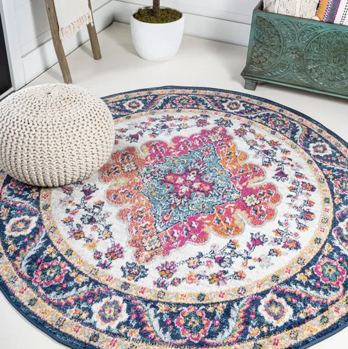 Bohemian Flair Boho Vintage Medallion Area Rug