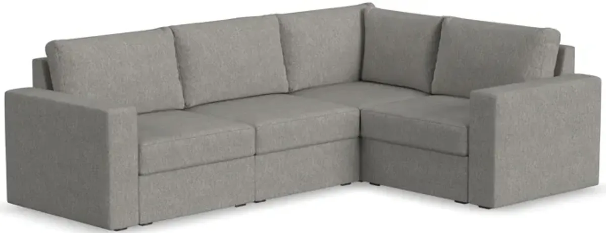Flex Pebble 4-Seat Sectional with Wide Arm