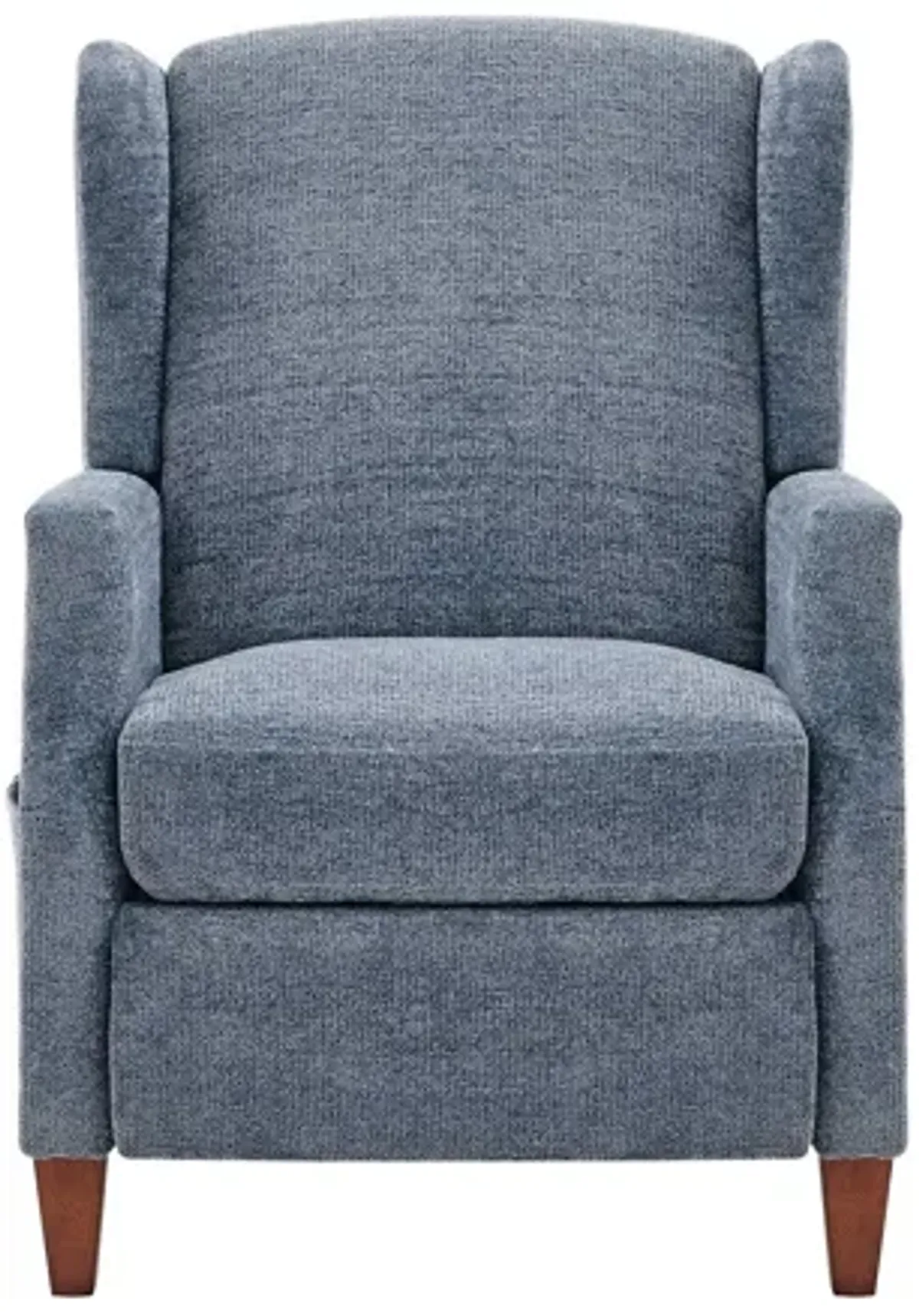 Wingback Fabric Push Back Recliner with Rivet Detailing