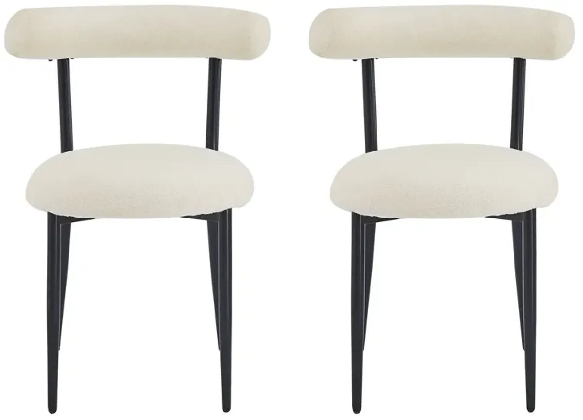 Merax Modern 2 Pieces Dining Chairs with Metal Frame