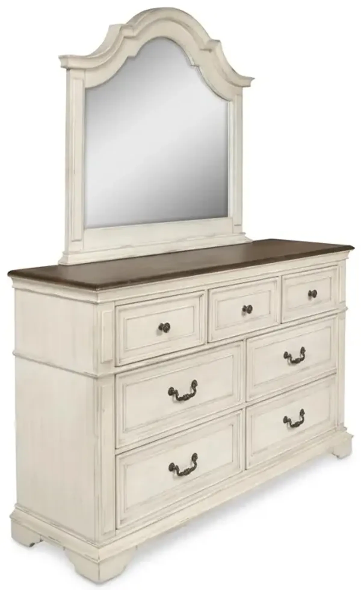 New Classic Furniture Anastasia 4-PC Cal King Wood Bedroom Set  Nightstand in Ant White