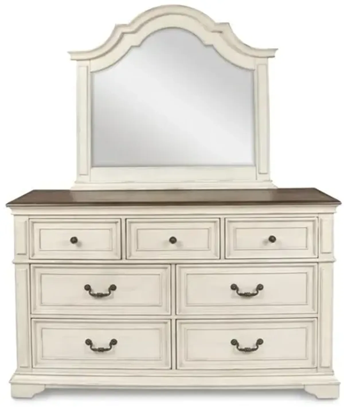 New Classic Furniture Anastasia 4-PC Cal King Wood Bedroom Set  Nightstand in Ant White