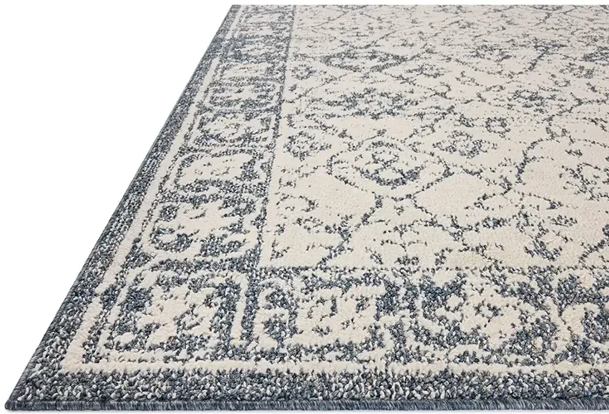 Gigi Ivory/Blue 5'3" x 7'6" Area Rug by Magnolia Home by Joanna Gaines x Loloi