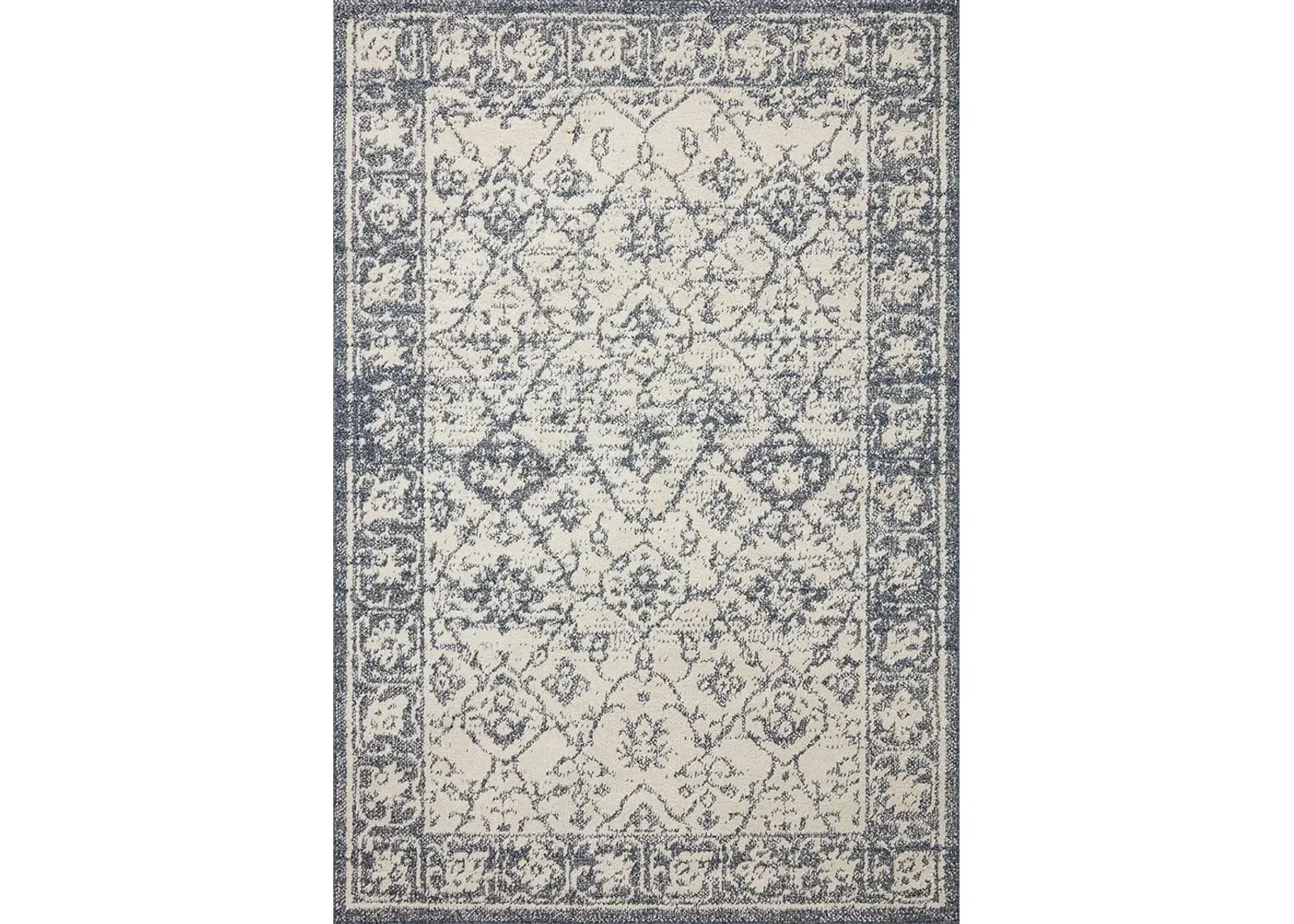 Gigi Ivory/Blue 5'3" x 7'6" Area Rug by Magnolia Home by Joanna Gaines x Loloi