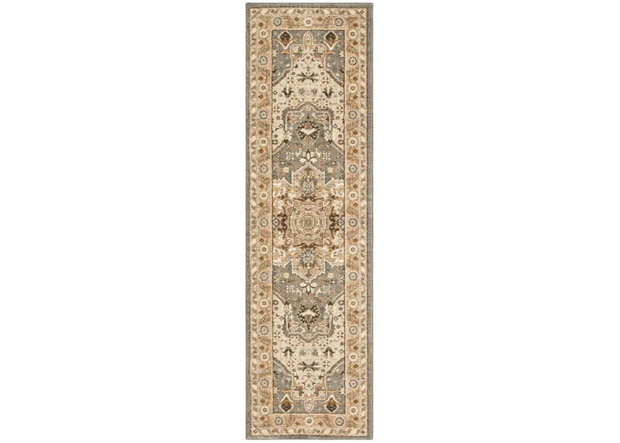 Euphoria Rhodes Ash gray 2' 4" X 7' 10" Rug