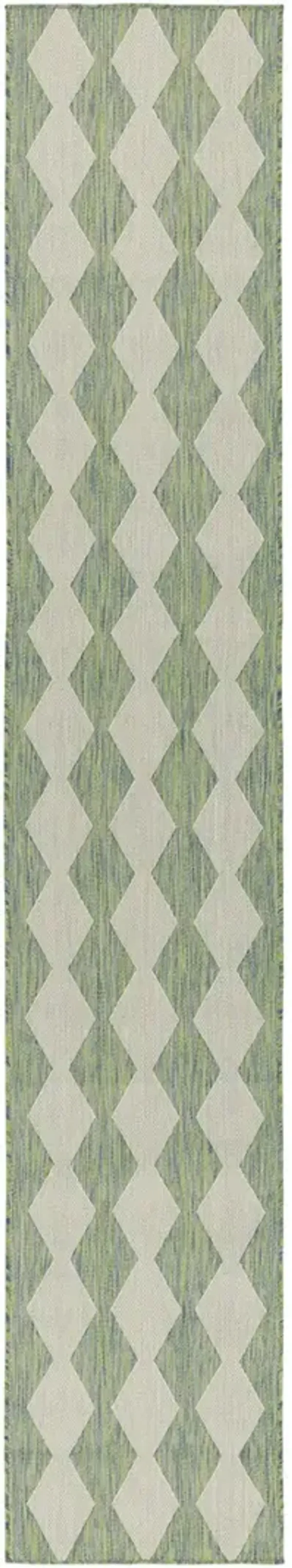 Positano POS04 Blue/Green 2'2" x 10' Rug