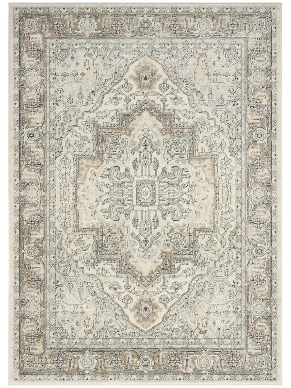 Quarry QUA18 Ivory/Gray/Taupe 5'3" x 7'3" Rug
