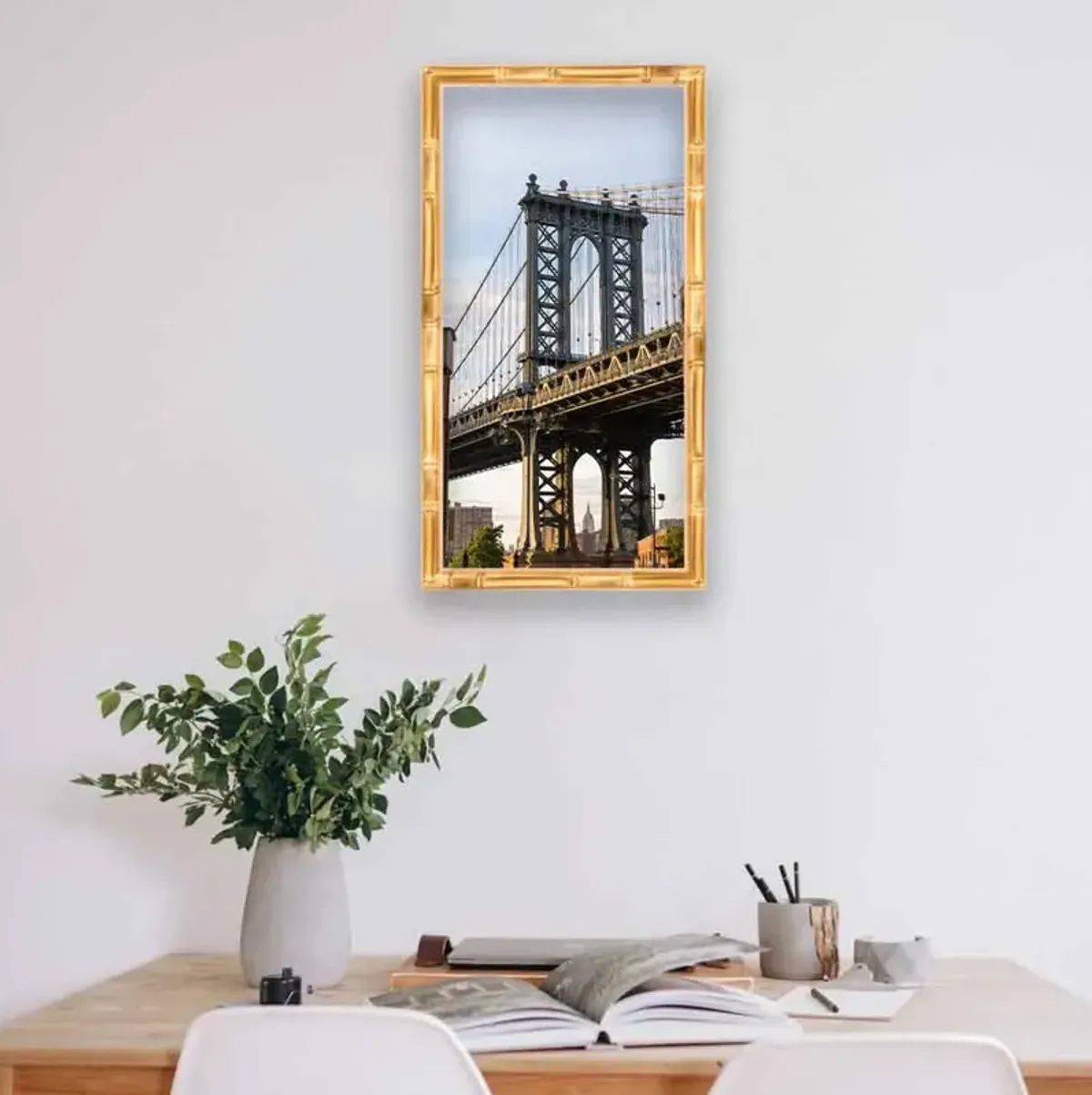 Gold Bamboo Panoramic Picture Frame