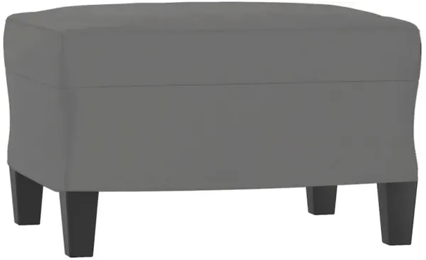 Footstool Dark Gray 23.6"x19.7"x16.1" Microfiber Fabric