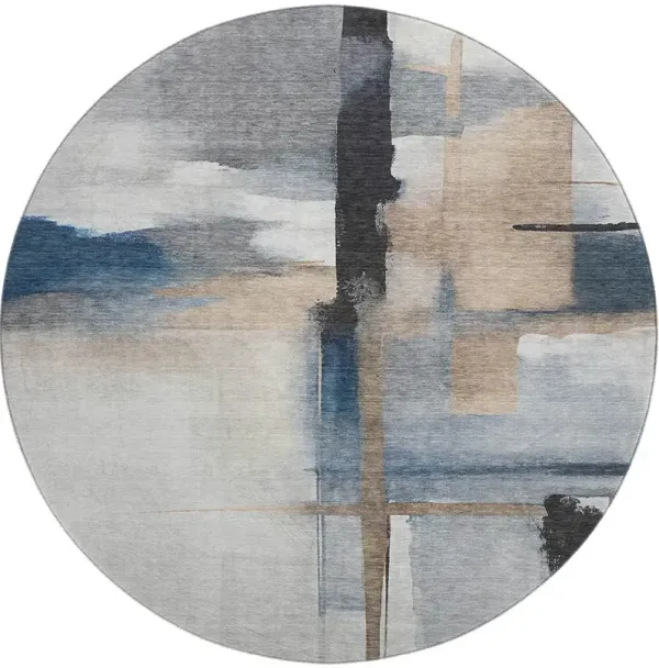 Ravenna RN9 Blue 8' Round Rug