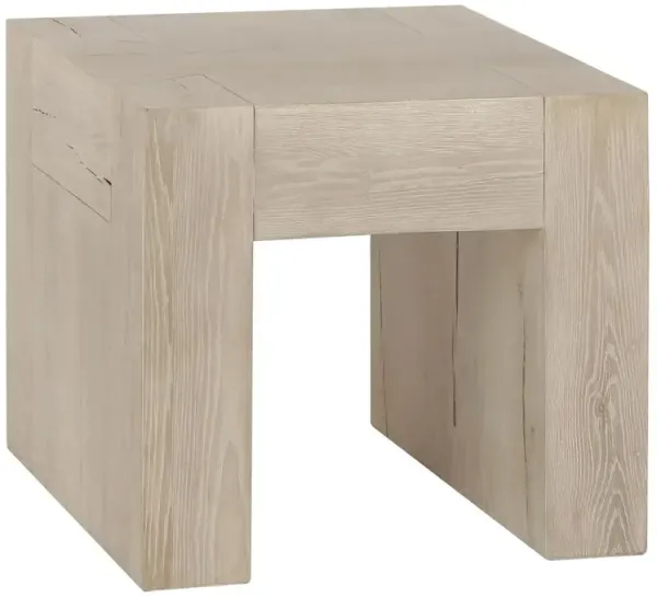 Kosas Home Bristol Cracked Oak 24 End Table in Meadow White