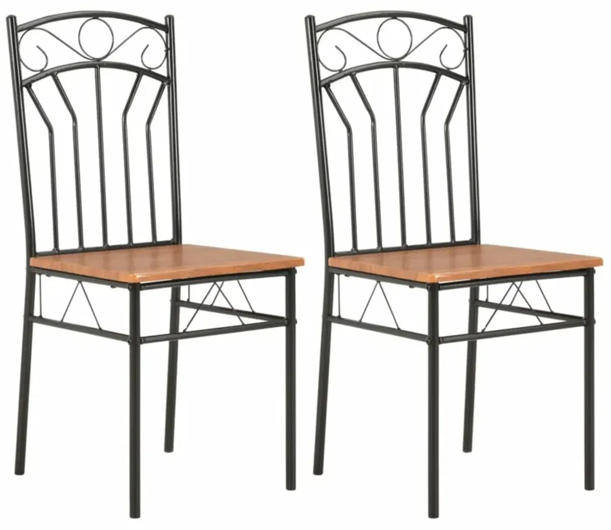 vidaXL Dining Chairs 2 pcs Brown MDF