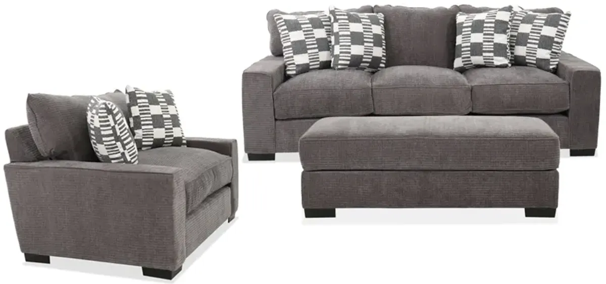 Troy 3 Piece Living Set