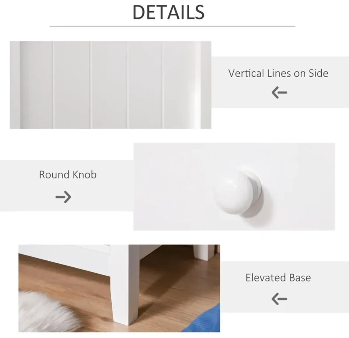 White Bedroom Helper: Modern Bedside Table with Drawer and Shelf