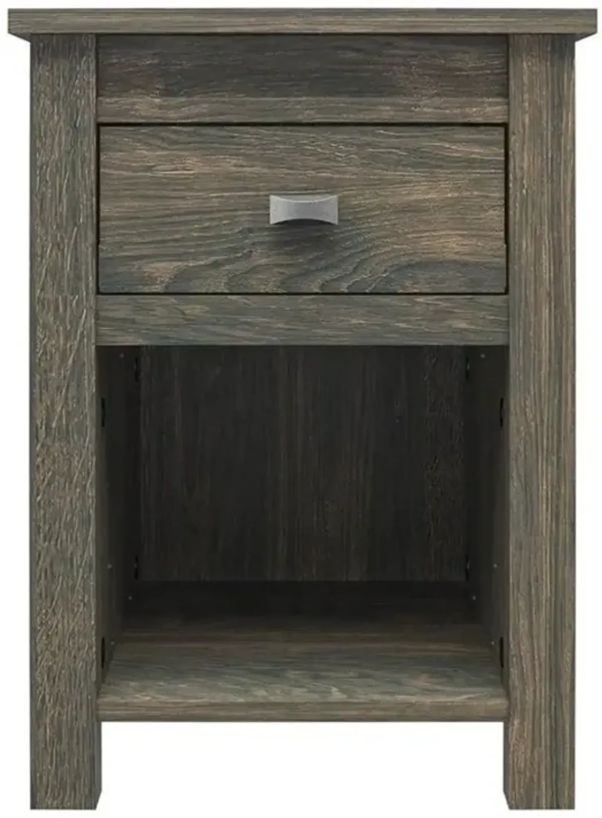 Hivvago Farmhouse 1-Drawer Bedroom Nightstand with Open Shelf