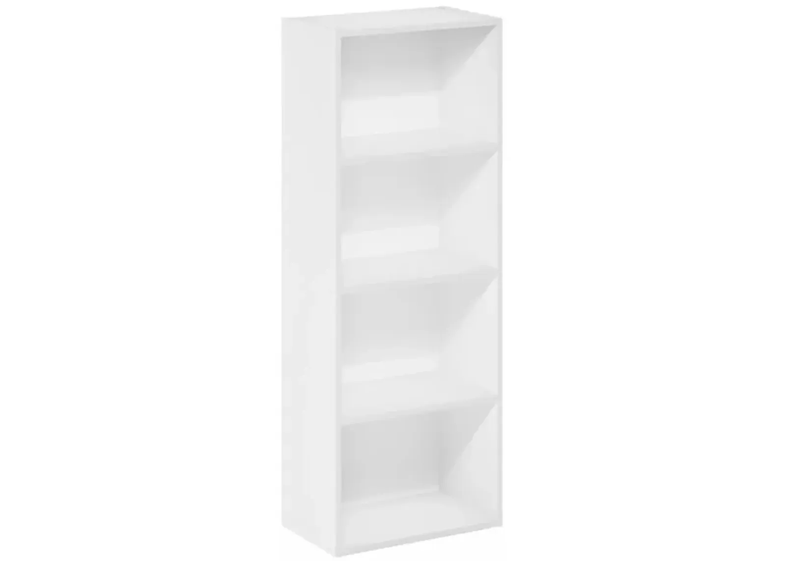 Furinno Luder Bookcase / Book / Storage, 4-Tier, White