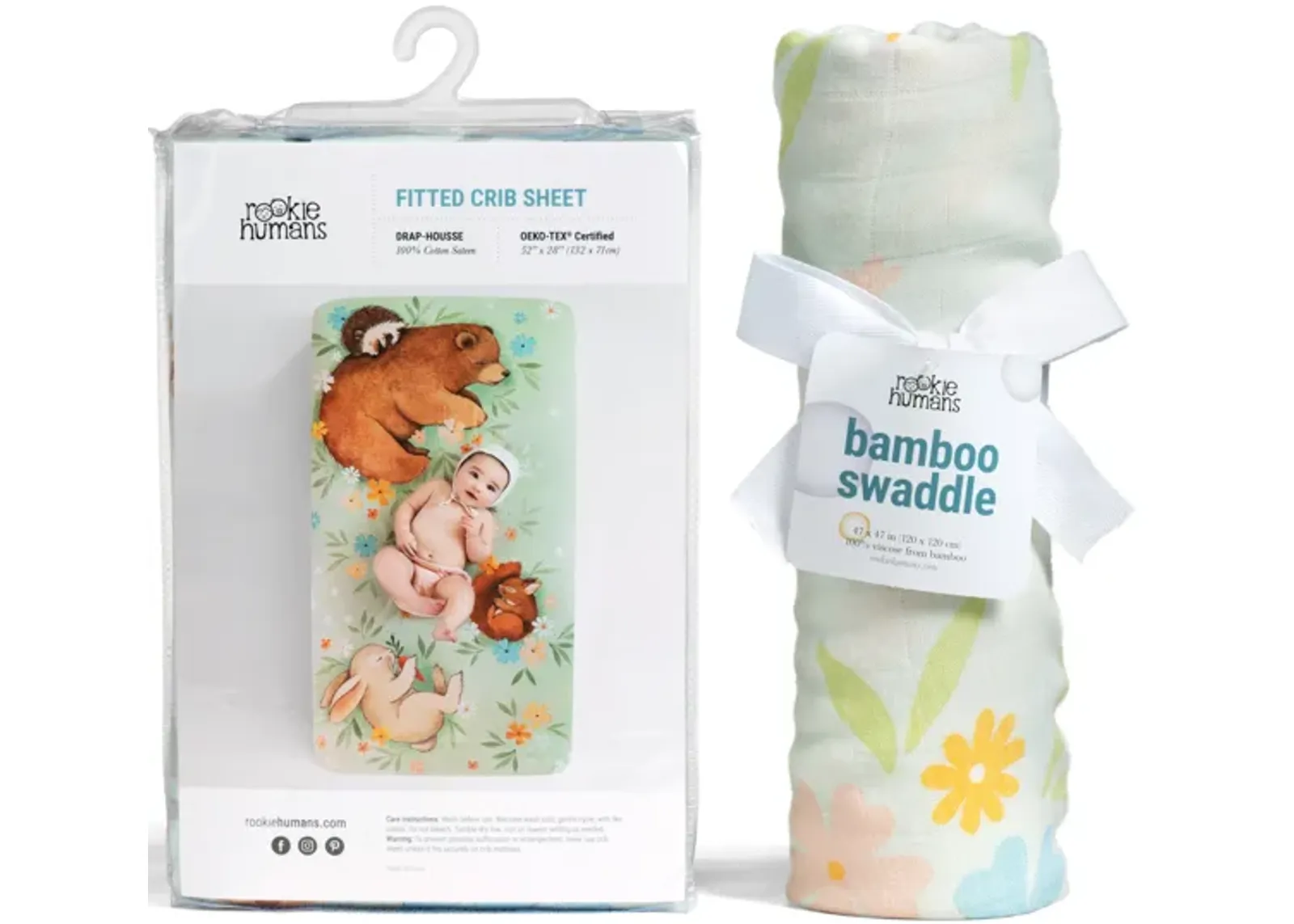 Enchanted Meadow Crib Sheet & Swaddle Bundle