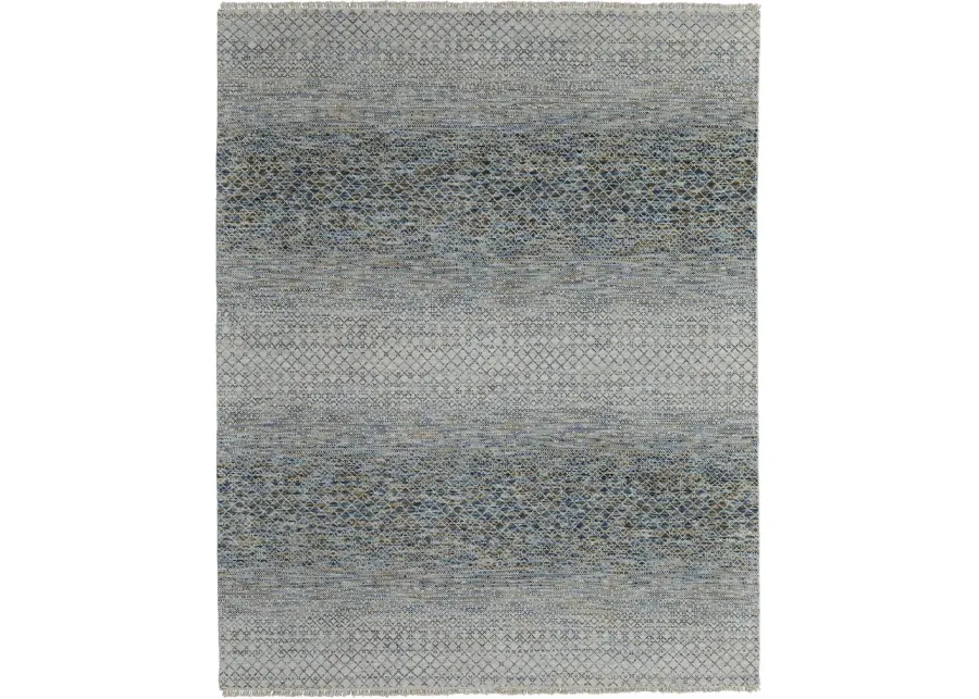 Branson 69BQF 5'6" x 8'6" Blue/Ivory/Brown Rug